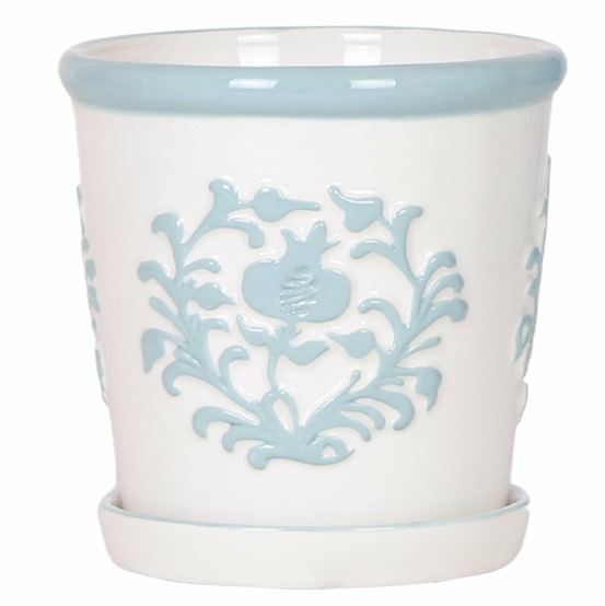 Pot d'intérieur malaga turquoise