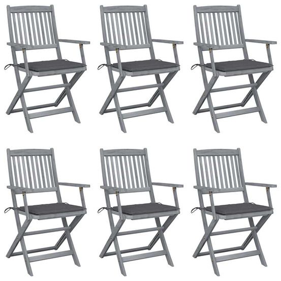 Chaises pliables d'extérieur 6 pcs