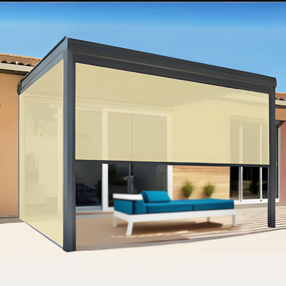 Store screen argon (taupe - gris anthracite - 3,50 x 2,50m)