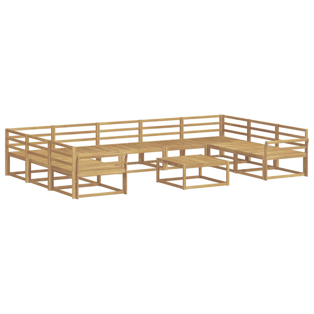 Ensemble de canapés d'extérieur 10 pcs blanc