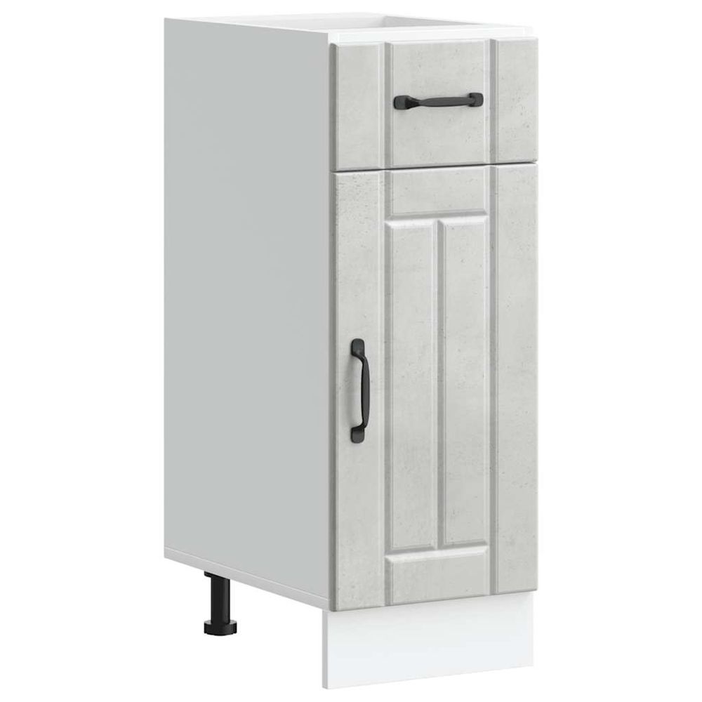 Armoire de cuisine lucca gris béton bois ingénierie