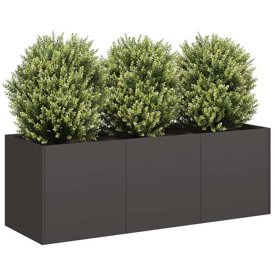 Grande jardinière acier laminé à froid jardin balcon noir 120cm
