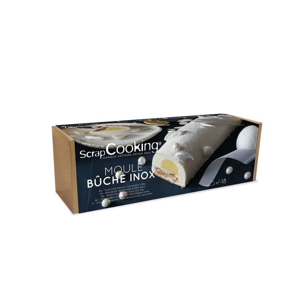 Moule buche inox 30x8x6.5+insert - 1910