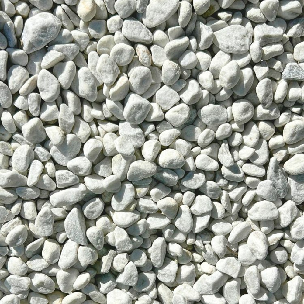 Pack 300kg galet de marbre blanc de carrare ø 12/16 mm (12 sacs x 25kg) - livraison standard