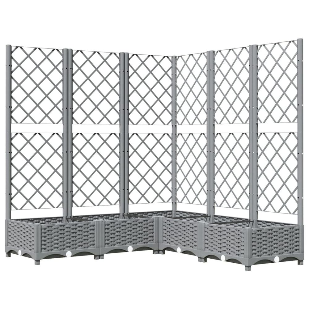 Cache-pot de jardin gris clair 120 x 120 x 121,5 cm