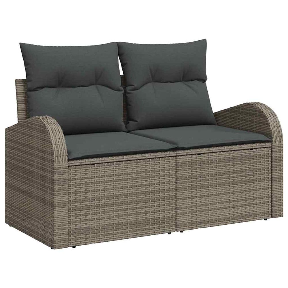 Ensemble de canapé de jardin 6 pc 5-nombre de places gris