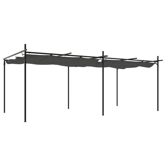 Pergola avec toit rétractable anthracite 589x292x230 cm