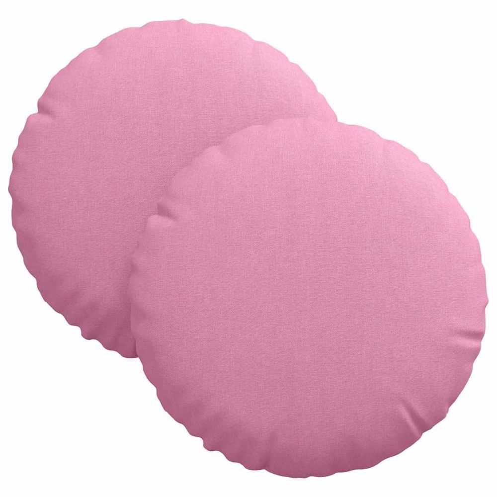 Coussins de siège 2 pc tissu rose ø30 x 13 cm