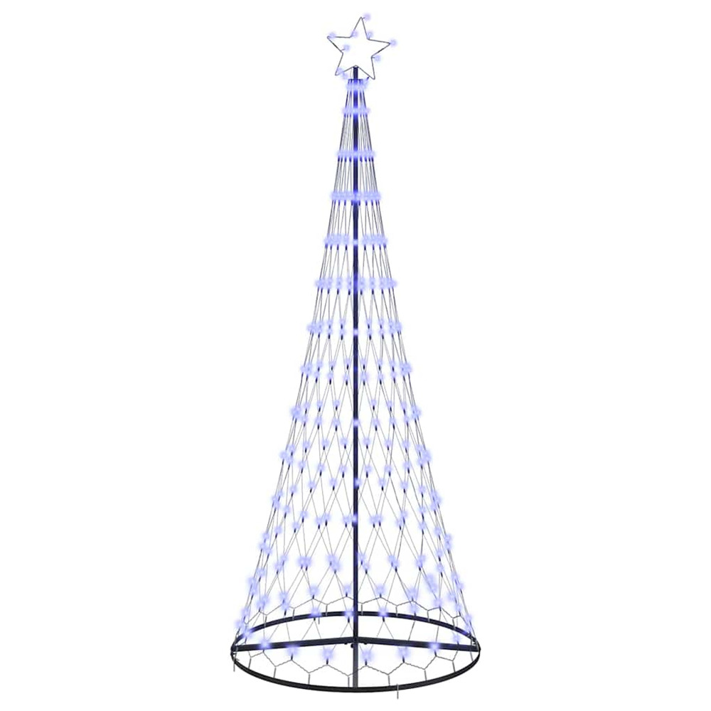 Arbre de noël led avec 290 led bleu 100 x 100 x 250 cm métal