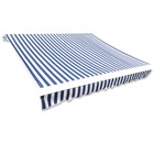 Toile d'auvent bleu et blanc 500x300 cm