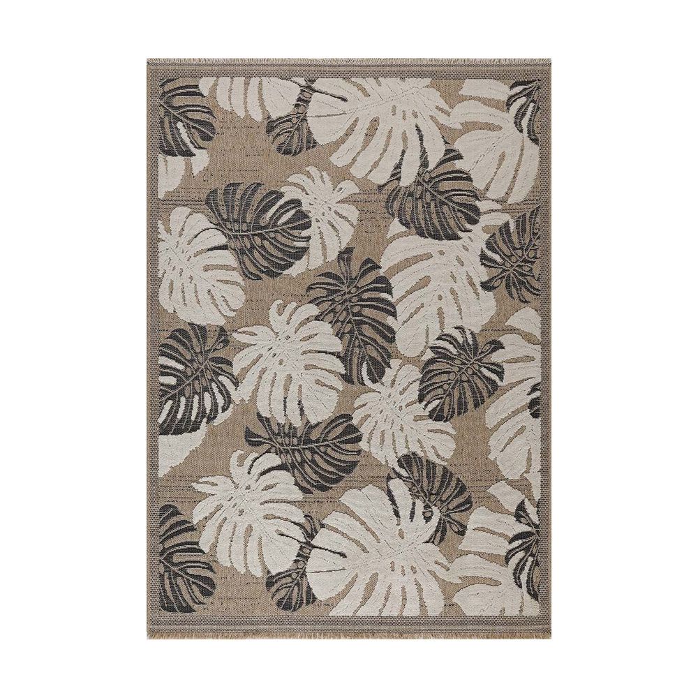 Tapis intérieur extérieur aspect jute noir tijuana 9062 noir 170 x 120 cm