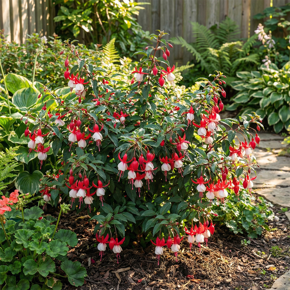 Lot de 6 - fuchsia madame cornelissen - plante cloche - h. 10-20 cm