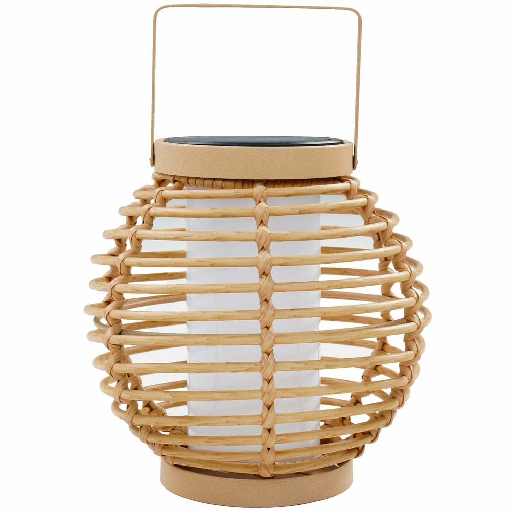 Lanterne solaire beehive beige metal h26cm