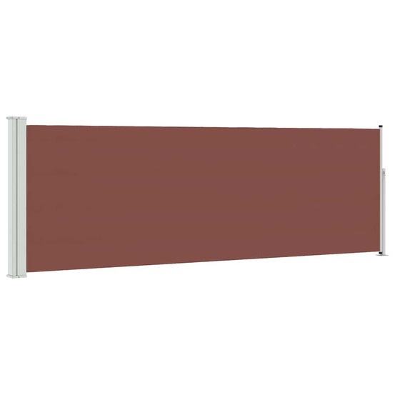Auvent latéral rétractable de patio 100x300 cm marron
