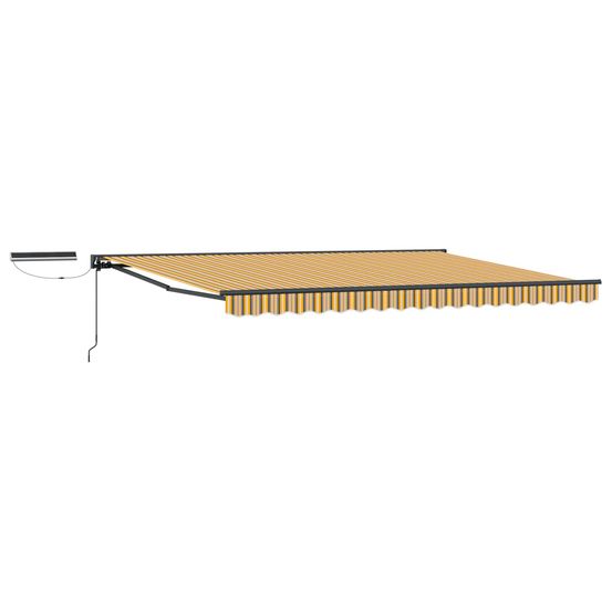 Auvent rétractable électrique jaune, gris, anthracite 5 × 3,5 m