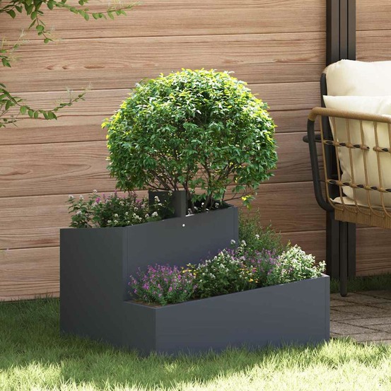 Cache-pot de jardin anthracite 60 x 60 x 50 cm