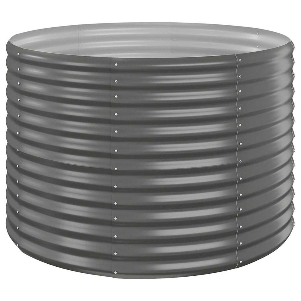 Lit surélevé de jardin acier galvanisé 100x100x68cm gris