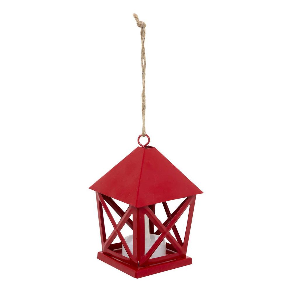 Suspension de sapin lanterne lumineuse led en métal 8 cm