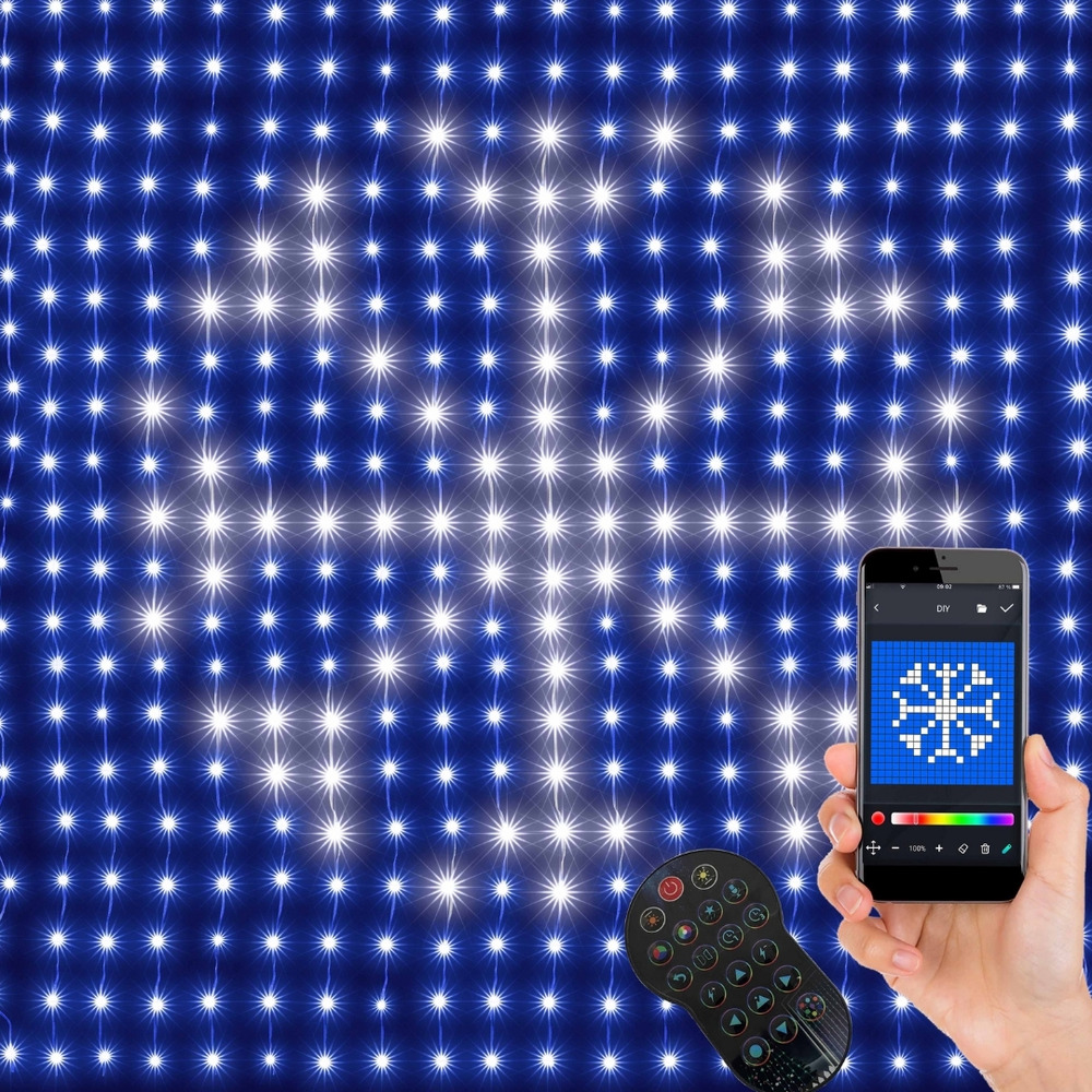 Rideau lumineux personnalisable - connecté bluetooth