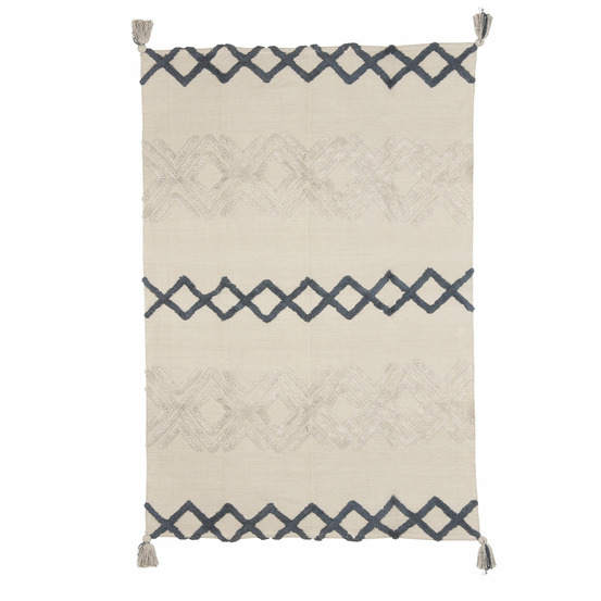 In the mood - tapis en coton gris 180x120