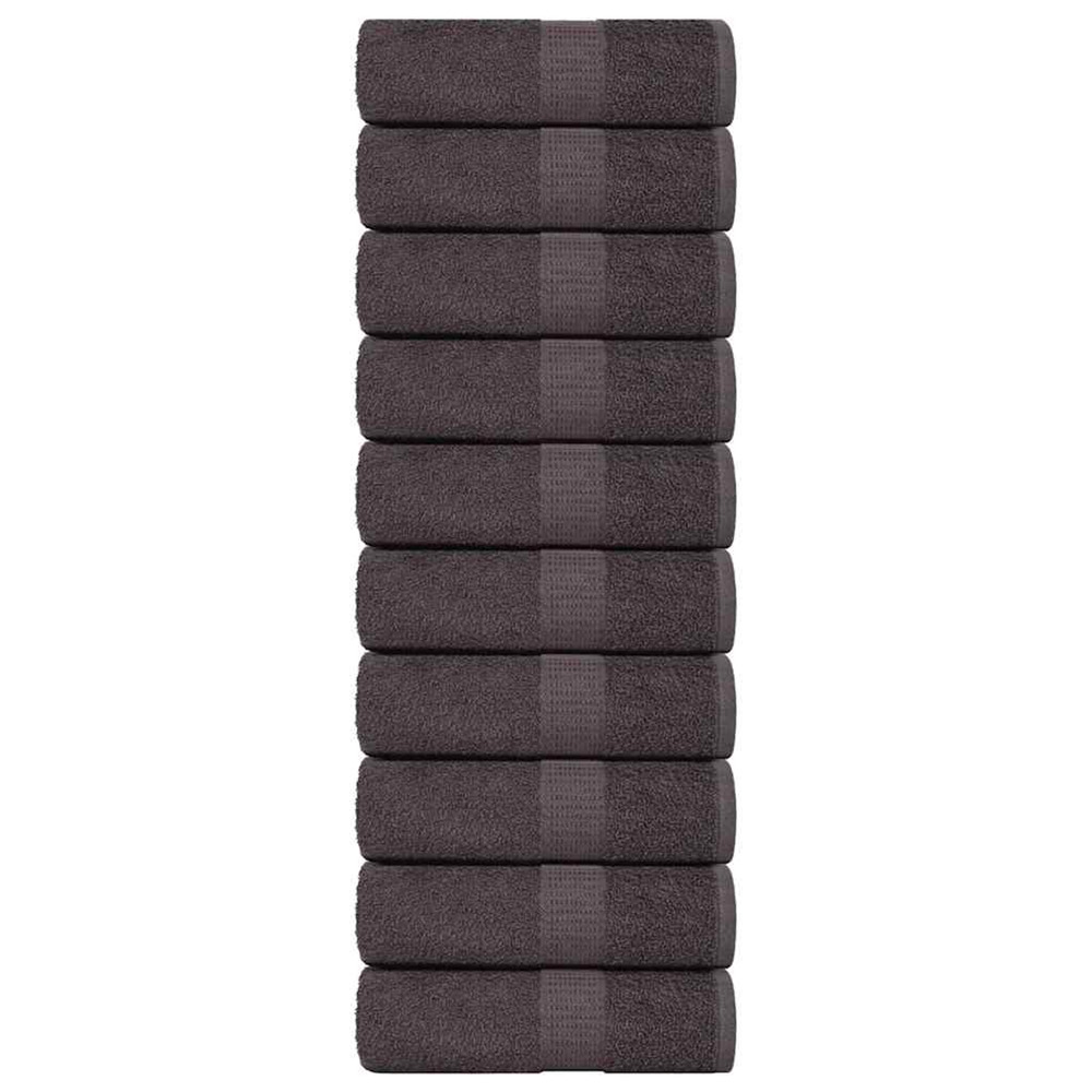 Serviettes de toilette frogn 10 pièces anthracite 30x30 cm 360 g/m²