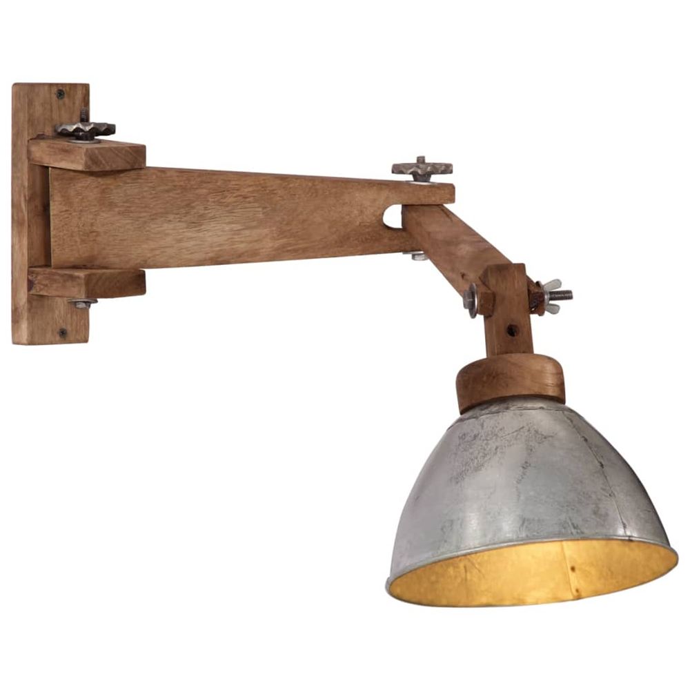 Lampe murale 25 w argent vintage e27