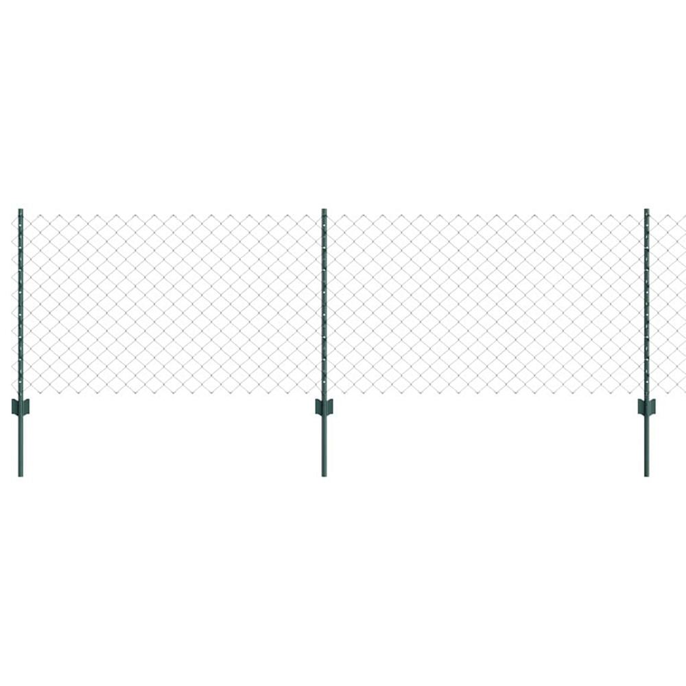 Clôture avec poteau vert 0,8 x 25 m acier