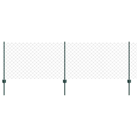 Clôture avec poteau vert