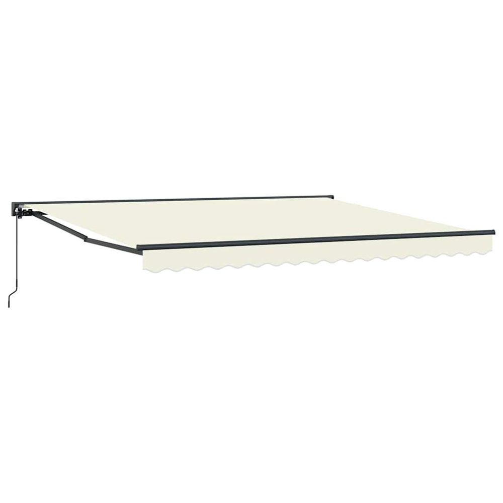 Cadre d'auvent crème 400 × 300 cm polyester avec revêtement pu