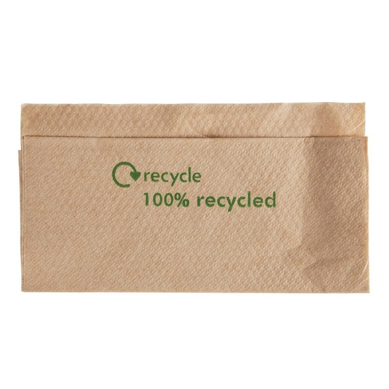 Serviette en papier 1 pli recyclé avec distributeur - carton de 6000 pièces