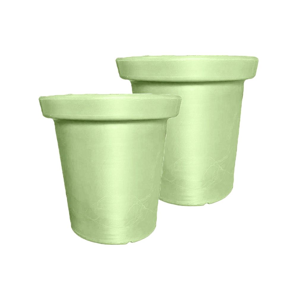 Pot de fleurs rond xxl delight 75l- lot de 2