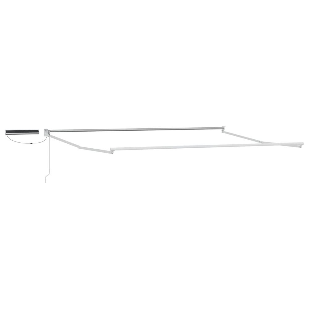 Cadre de store rétractable électrique blanc 4 × 3 m aluminium