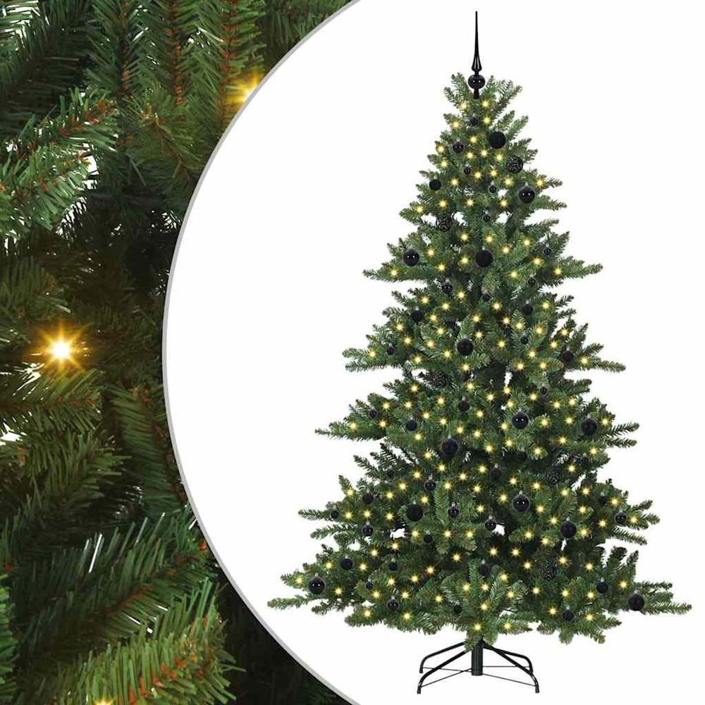 Sapin de noël artificiel à branches articulées vert 210 cm pvc