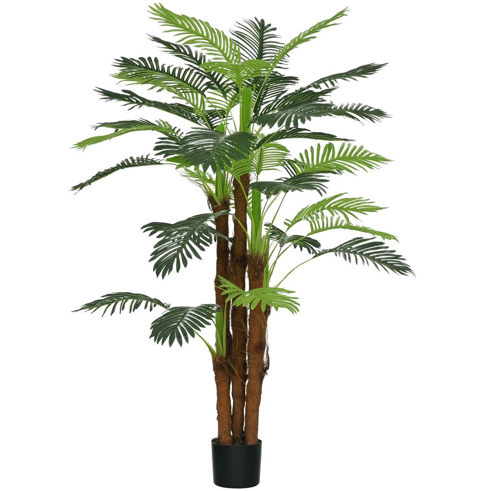 Grand palmier artificiel plastique pe décoration intérieur ambiance exotique 160cm vert