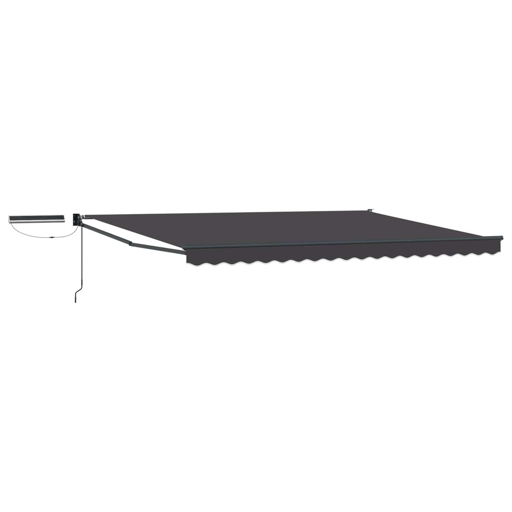 Auvent rétractable électrique anthracite 5 x 3 m