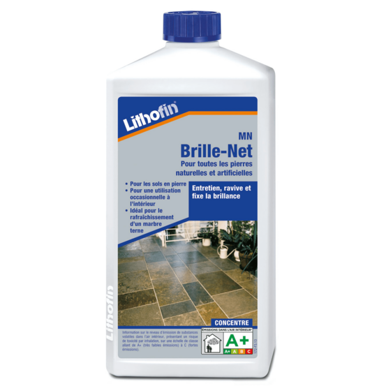Lithofin mn brille-net 1 l - ravive le brillant des sols en pierre naturelle