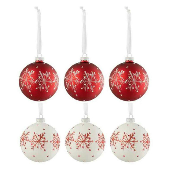Lot de 6 boules de noël