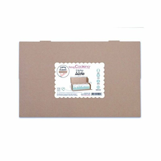 16 boîtes en carton pour bûche de noël 35 x 11 x 11 cm