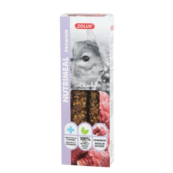 Friandises 2 sticks premium topinambour pour chinchilla, pour rongeur