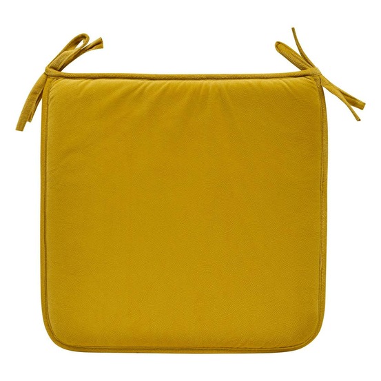 Galette de chaise lilou ocre 38x38cm