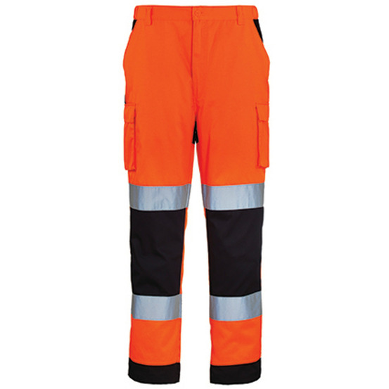 Pantalon de travail homme à haute visibilité multipoches patrol hi viz orange marine ts coverguard 7paops