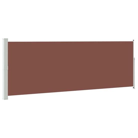 Auvent latéral rétractable 160 x 500 cm marron