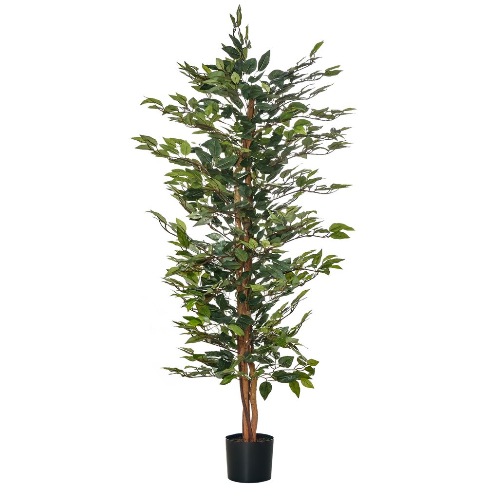 Ficus benjamina artificiel peva décoration salon bureau rendu naturel 150cm vert