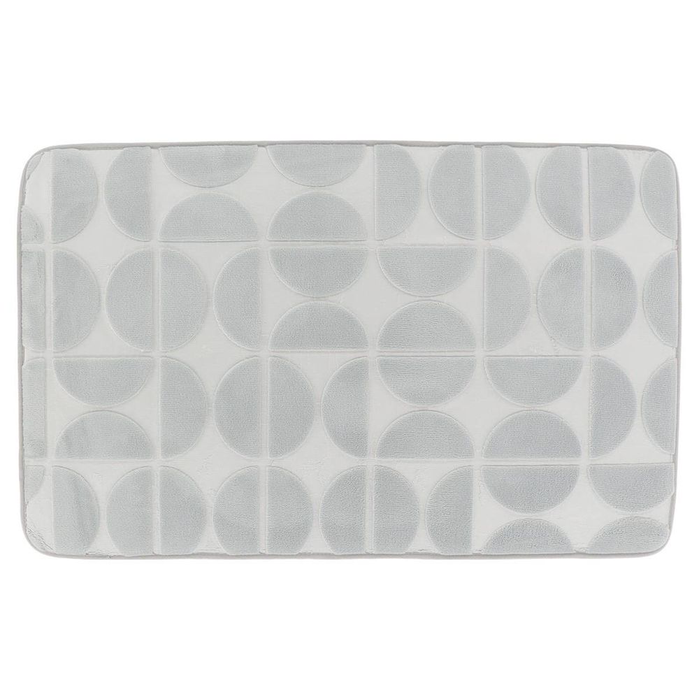 Tapis memoire de forme microfibre roy 50x80 cm - gris clair