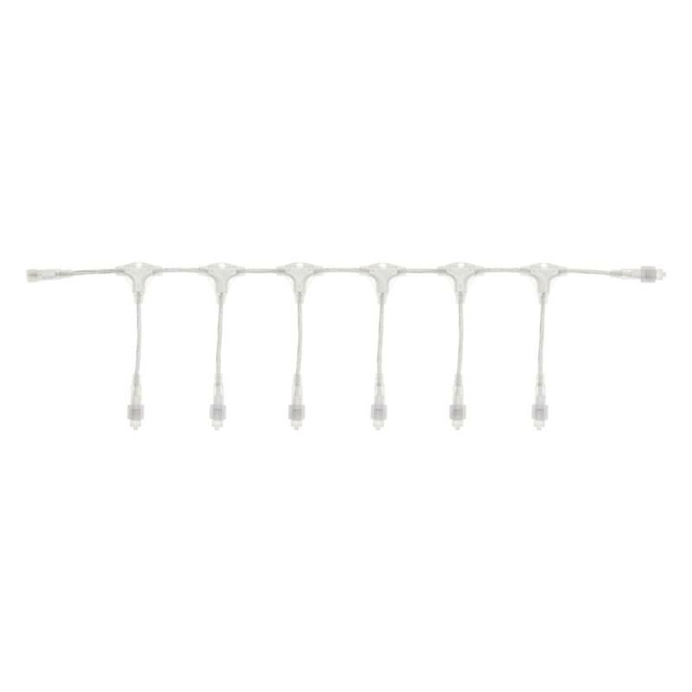 Prise rateau 1m 6 sorties pour guirlande lumineuse 24v transparent lotti