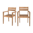 Lucia - chaise de jardin en bois de teck (lot de 2)