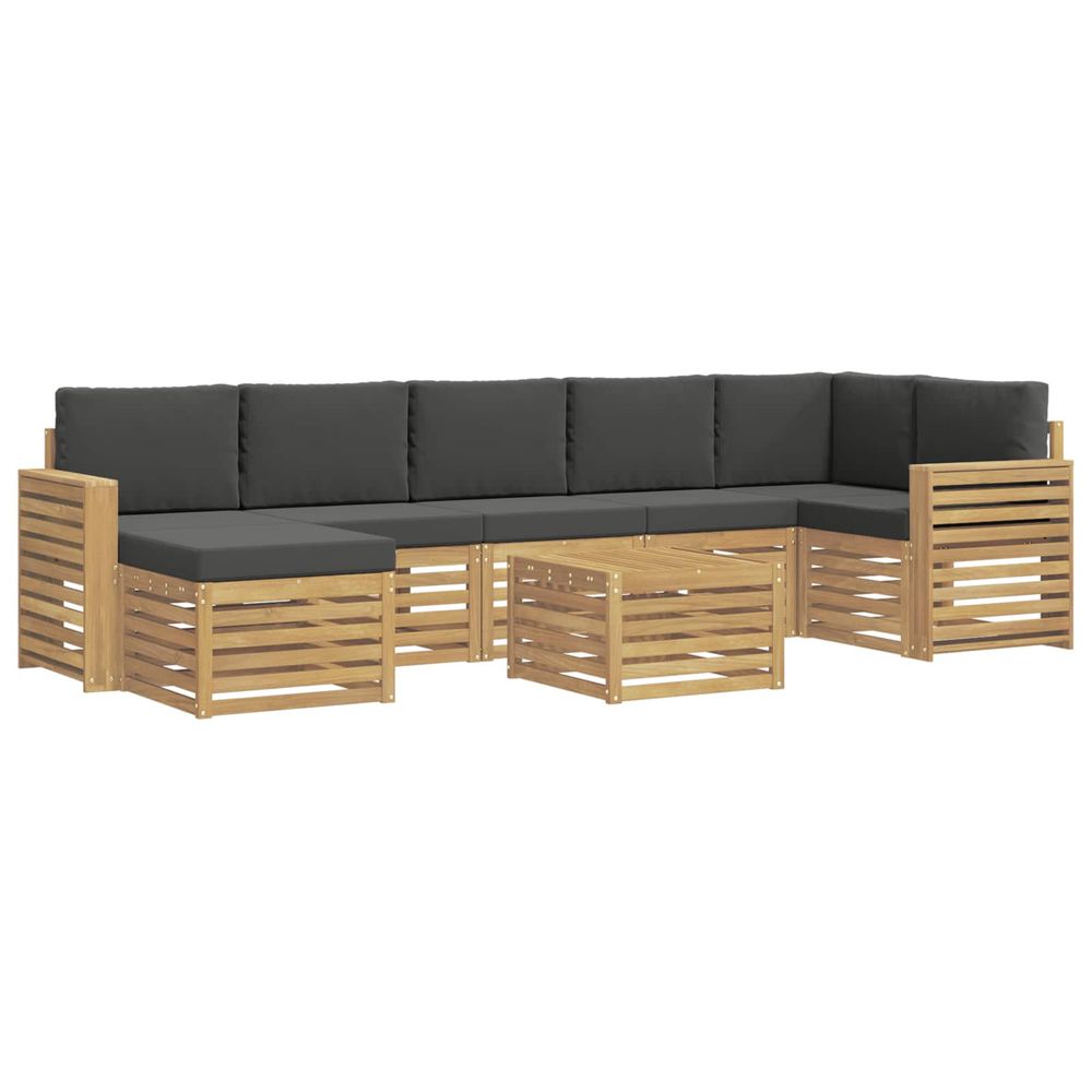 Ensemble de canapés d'extérieur 8 pc blanc et anthracite