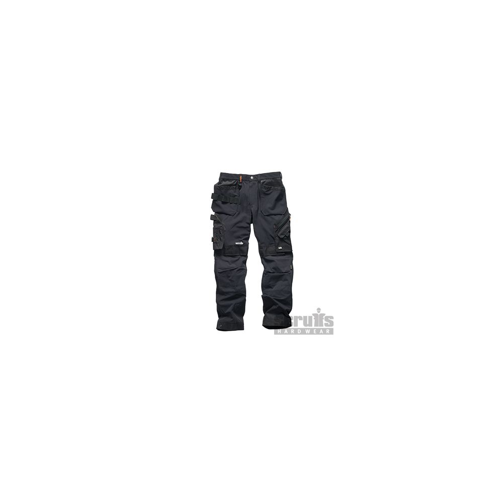 Scruffs - pantalon de travail noir pro flex plus avec poches-étuis - taille 46 s