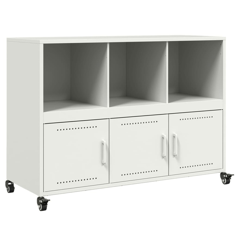 Buffet blanc 100,5x39x72 cm acier