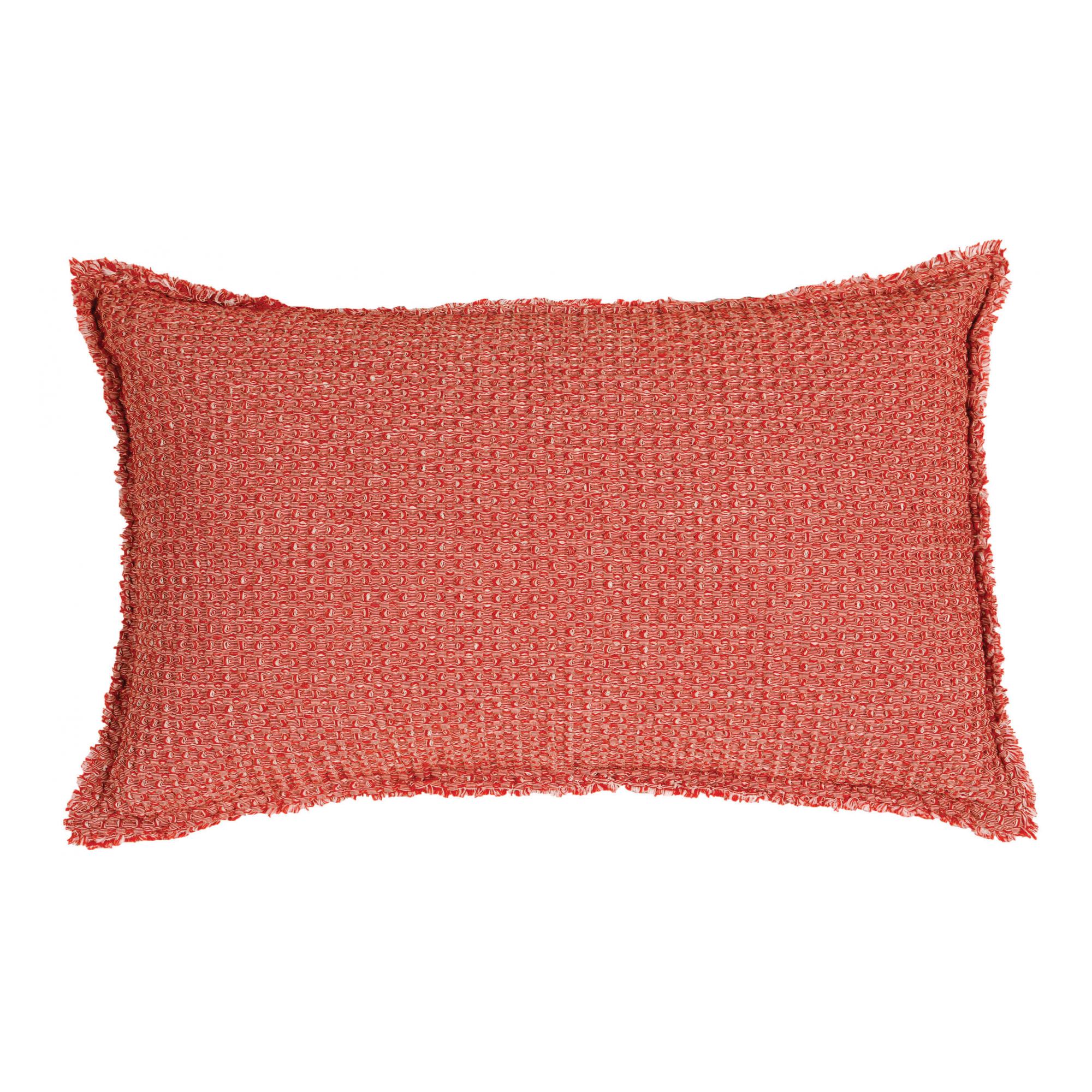 Coussin stonewashed maia chambray rooibos 30 x 50 cm